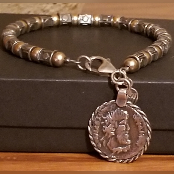 Silpada Sterling Silver & 14k Gold Coin Bracelet - Picture 10 of 10